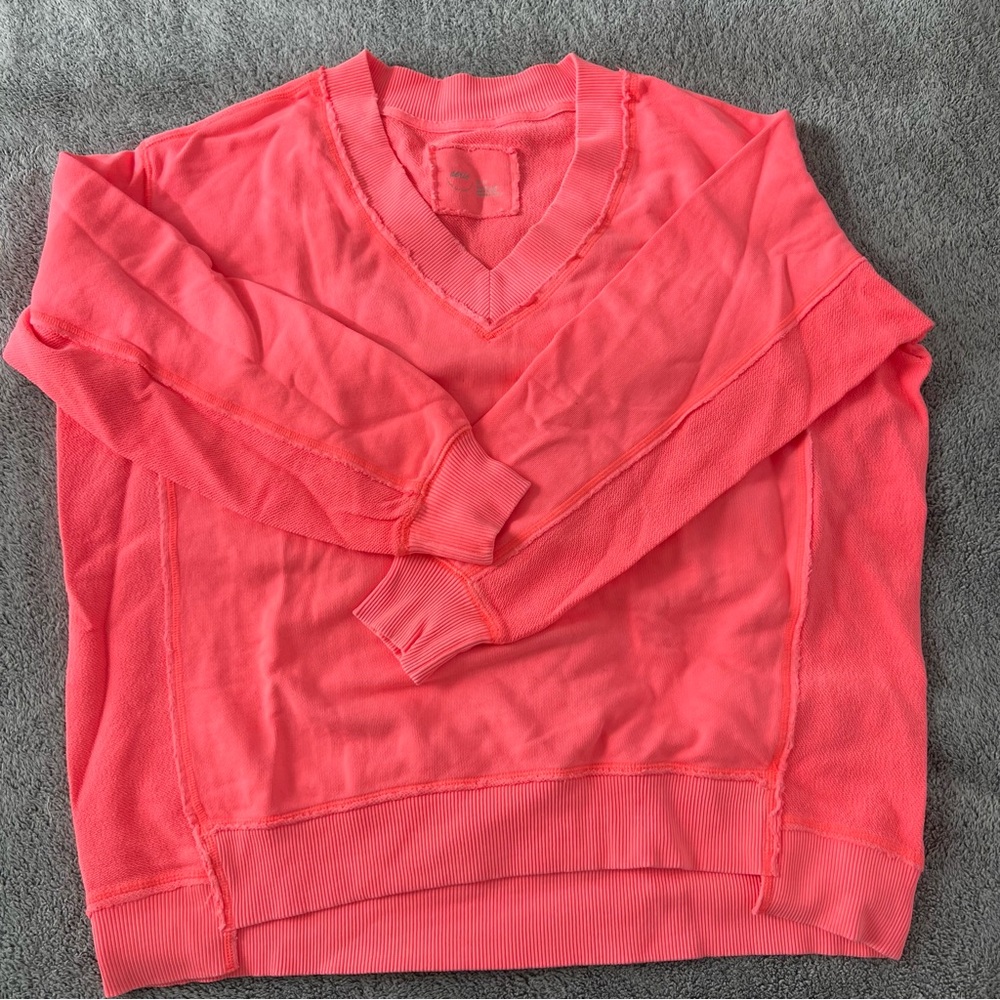 Aerie Coral V-Neck Women's Sweater